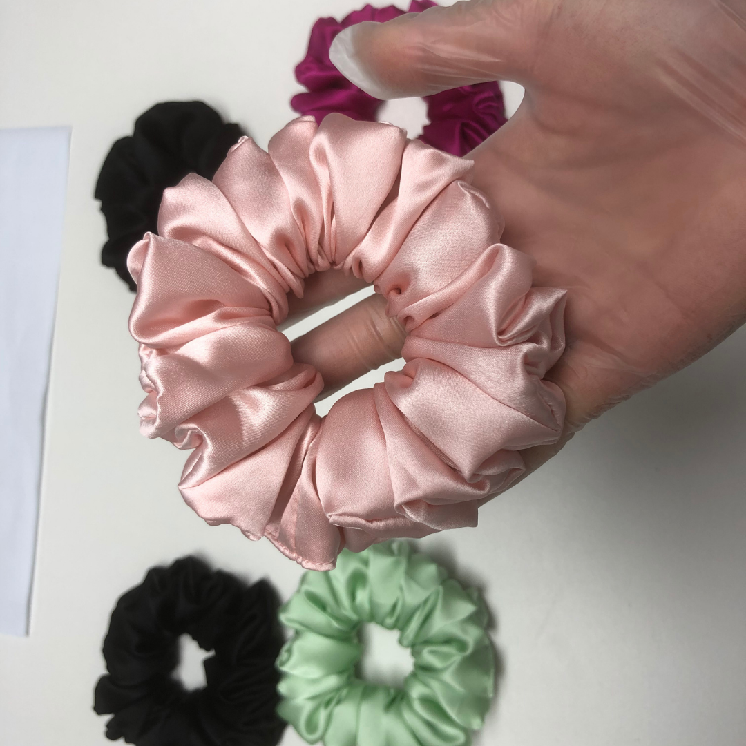 Fluffy Large Silk Scrunchie Wholesale - Mix Colors & Fixed Fee