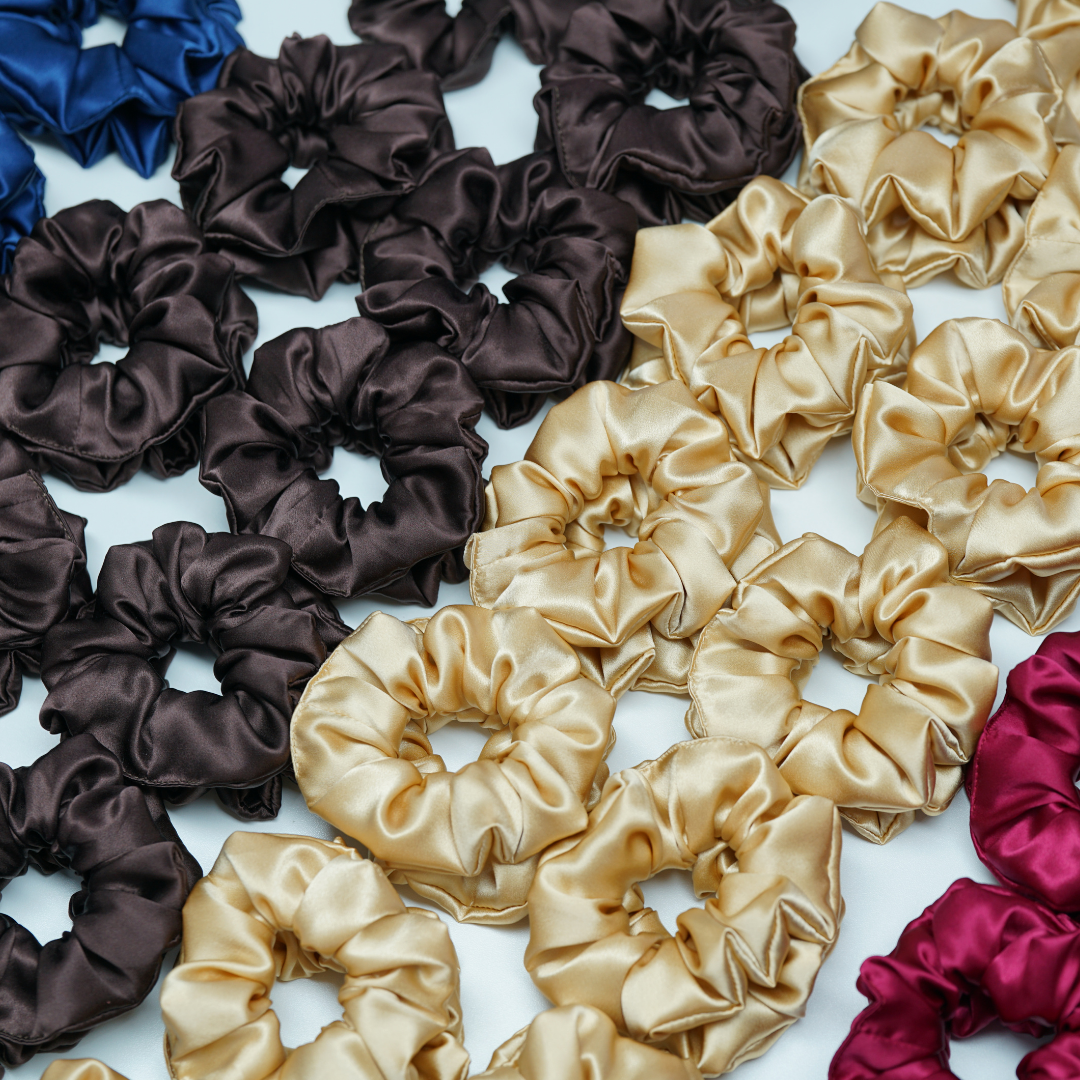 Large Silk Scrunchie Wholesale - Mix Colors & Fixed Fee