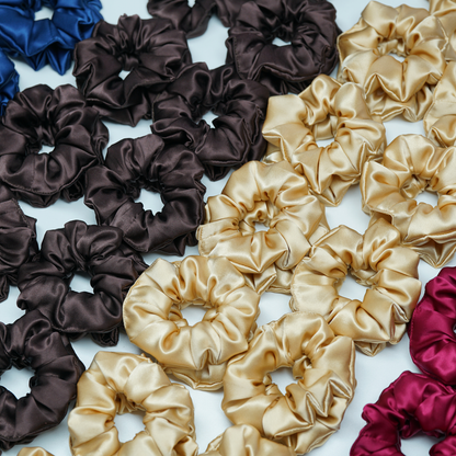 Large Silk Scrunchie Wholesale - Mix Colors & Fixed Fee