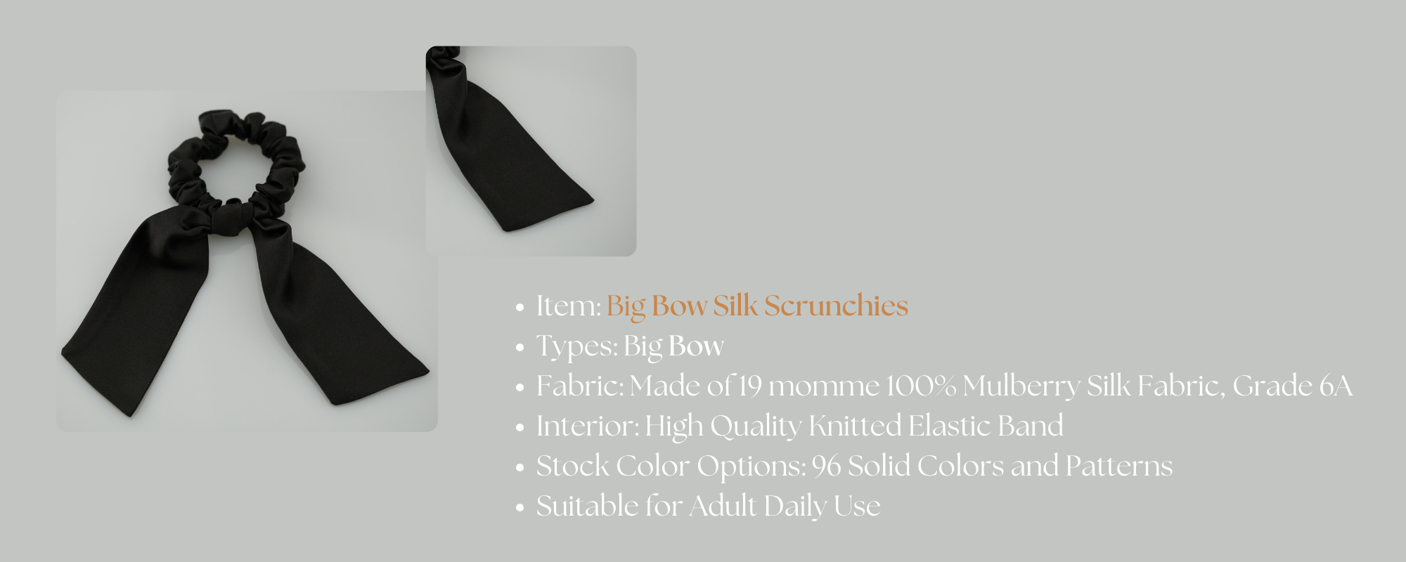 Silk Scrunchie with big Bow