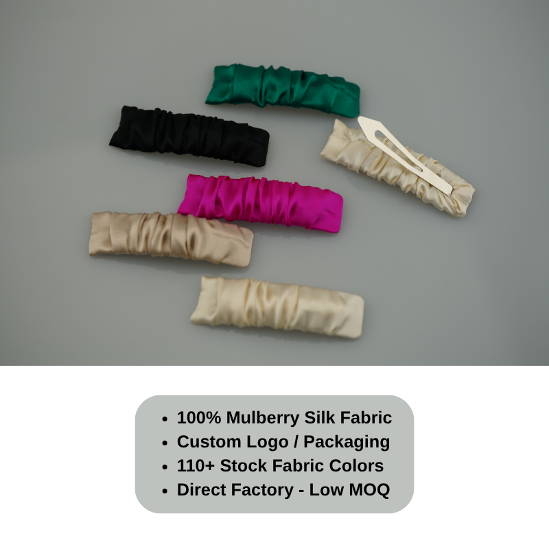 Custom Silk Hair Clips丨Custom Brand & Bulk Wholesale
