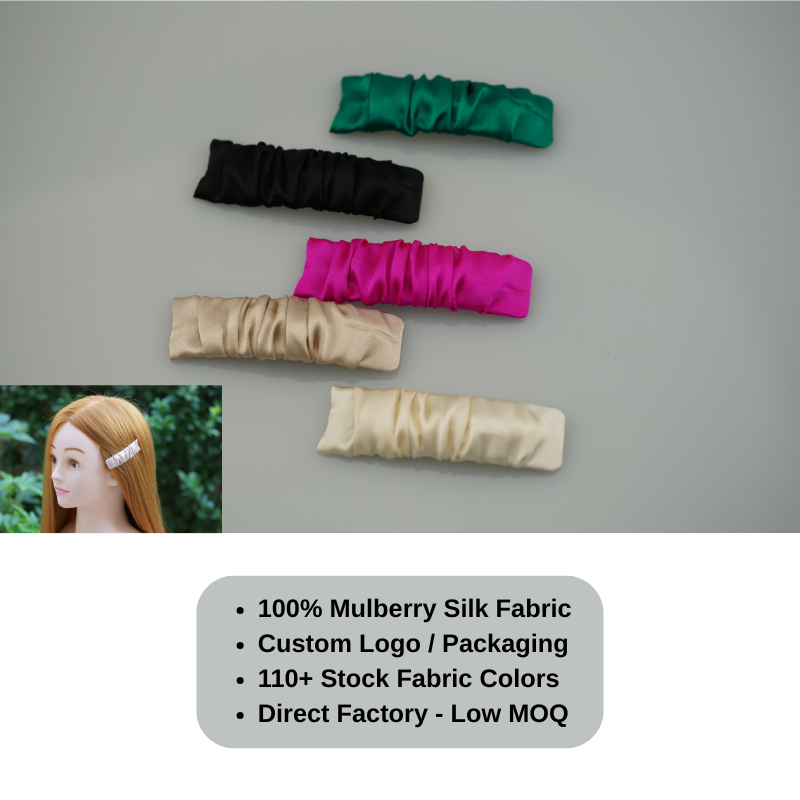 Custom Silk Hair Clips丨Custom Brand & Bulk Wholesale