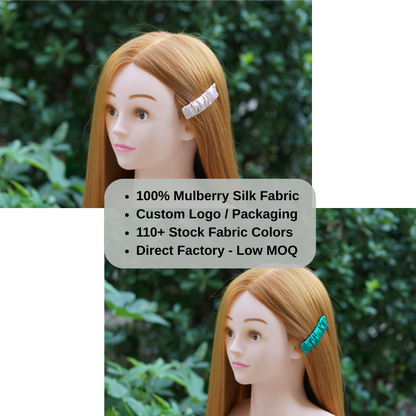 Custom Silk Hair Clips丨Custom Brand & Bulk Wholesale