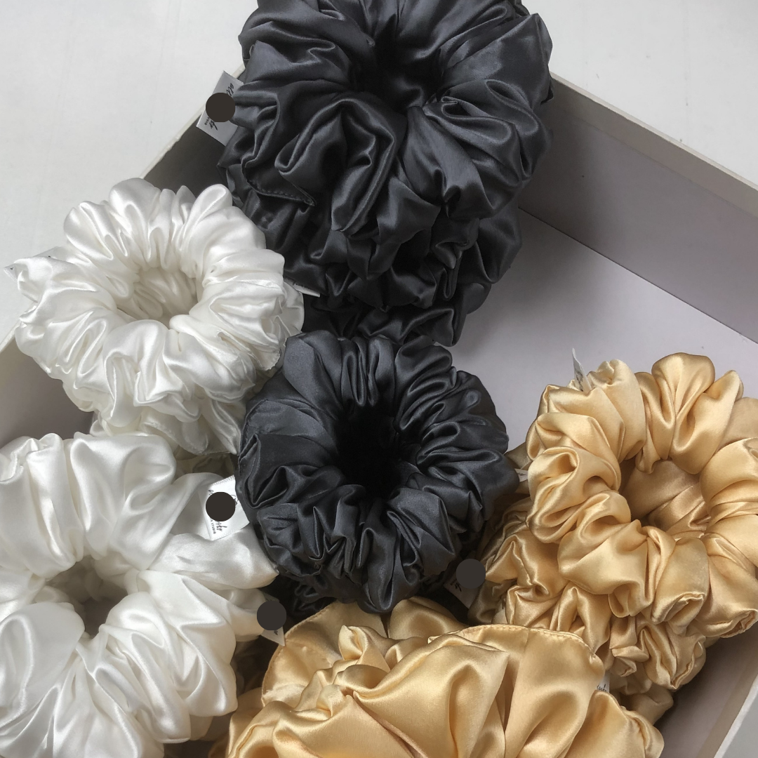 Custom Silk Scrunchie Large Fluffy丨Custom Brand