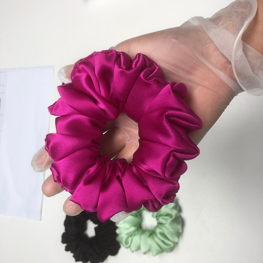 Fluffy Large Silk Scrunchie Wholesale - Mix Colors & Fixed Fee