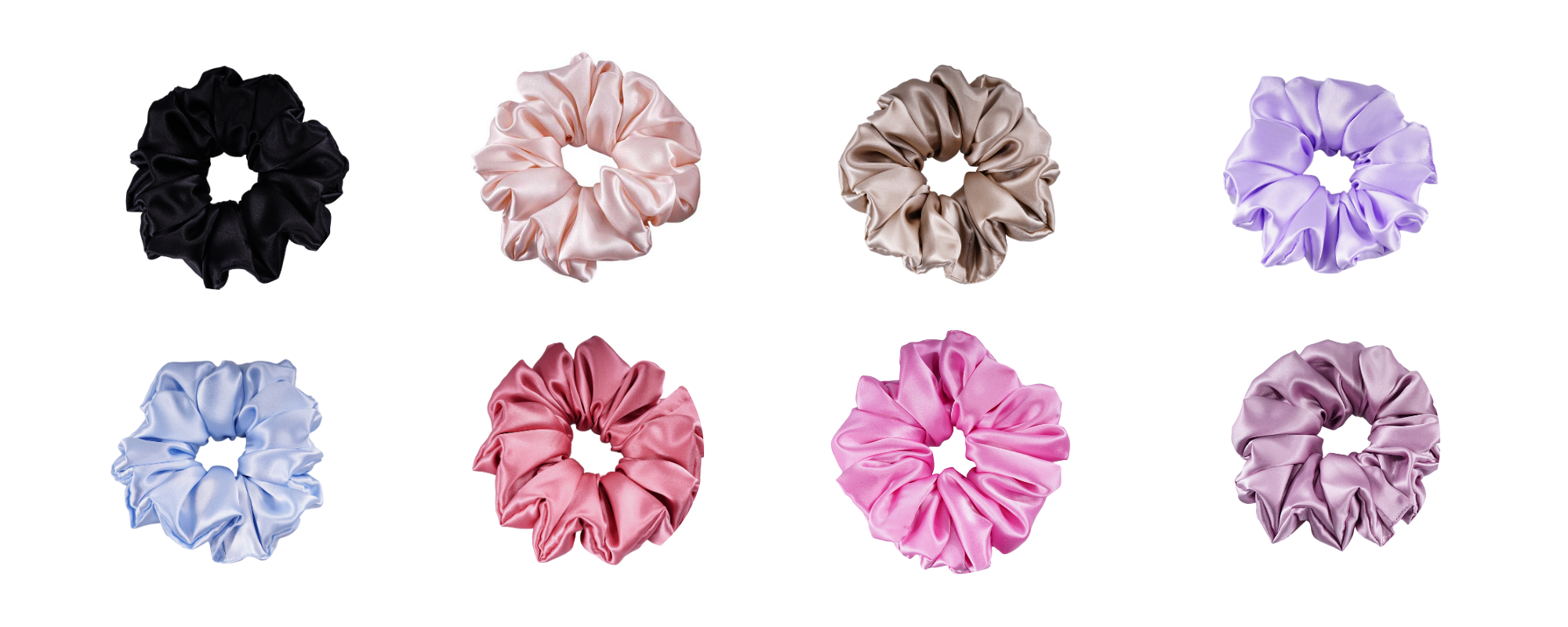 oversized silk scrunchies wholesale custom, 1 piece wholesale, custom brand low MOQ