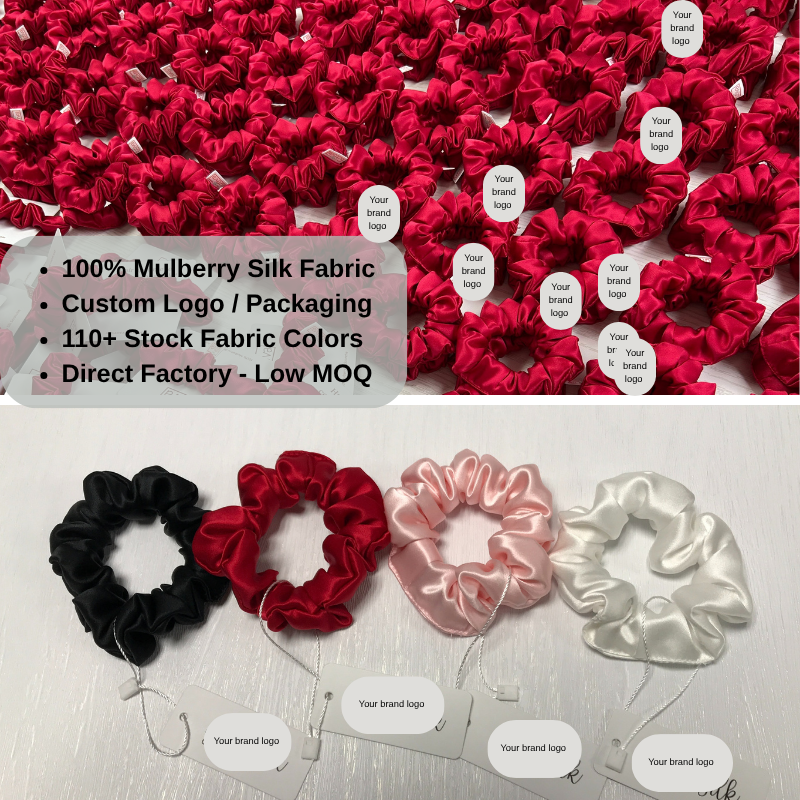 Balanced size silk scrunchie