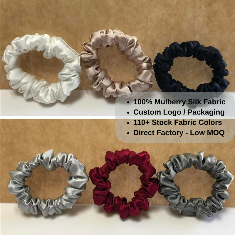 Classic silk scrunchie for ponytail hairstyle