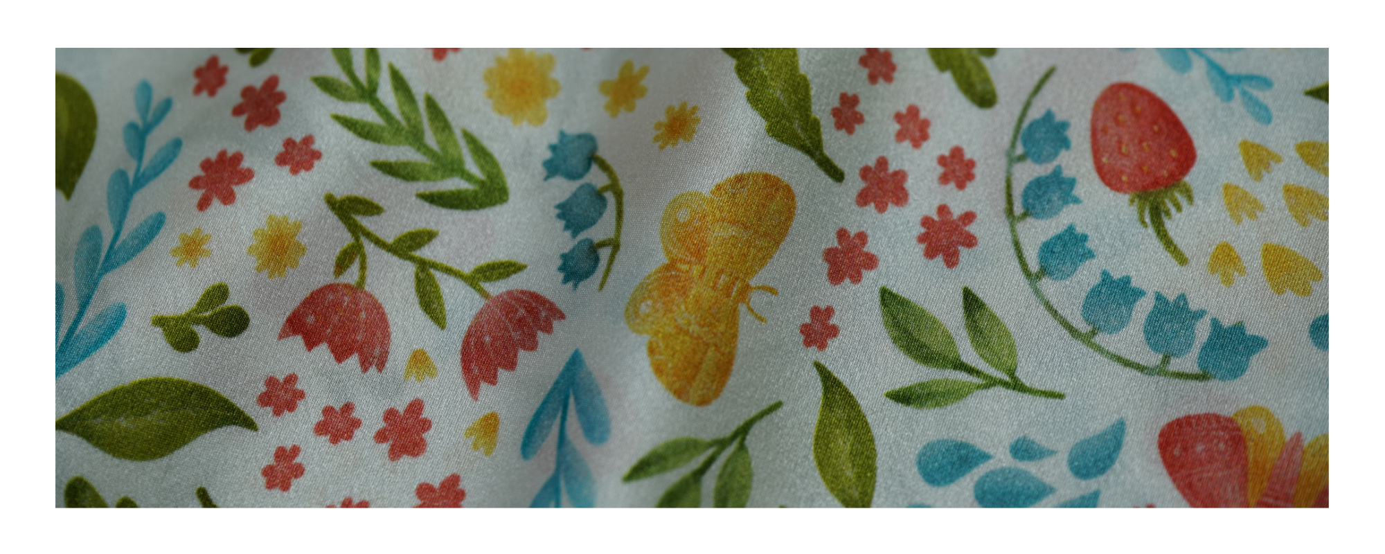 floral silk scrunchie custom design