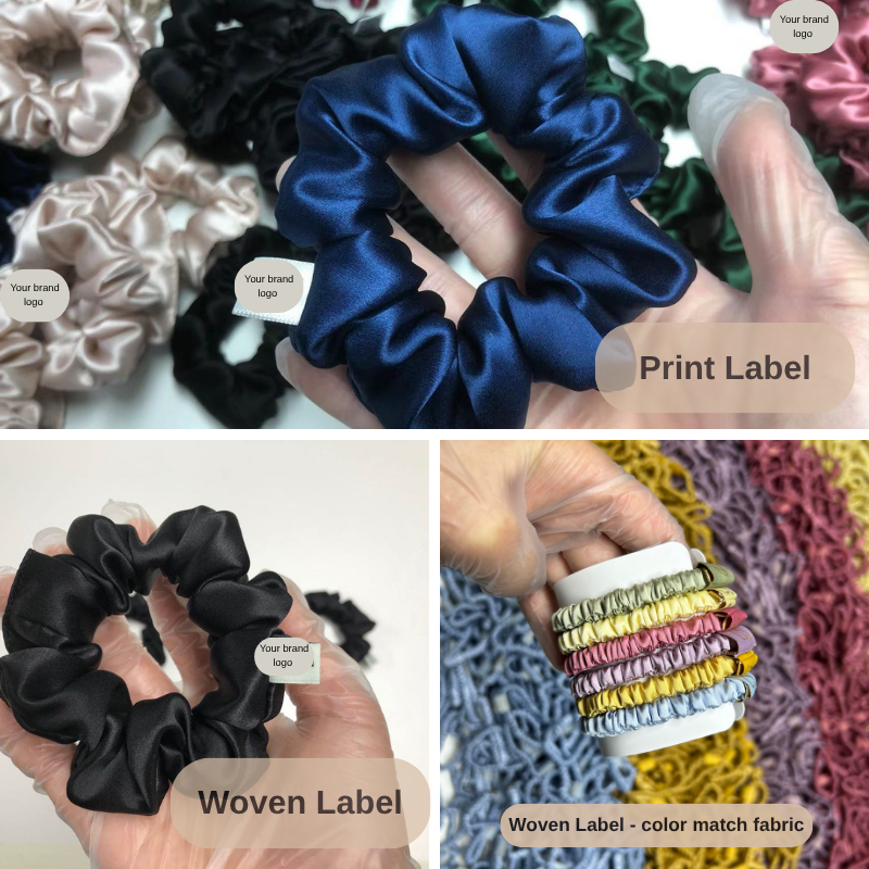 Medium scrunchie custom label
