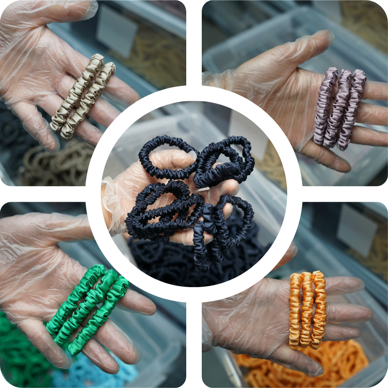 110+ Silk Scrunchie Color in Stock