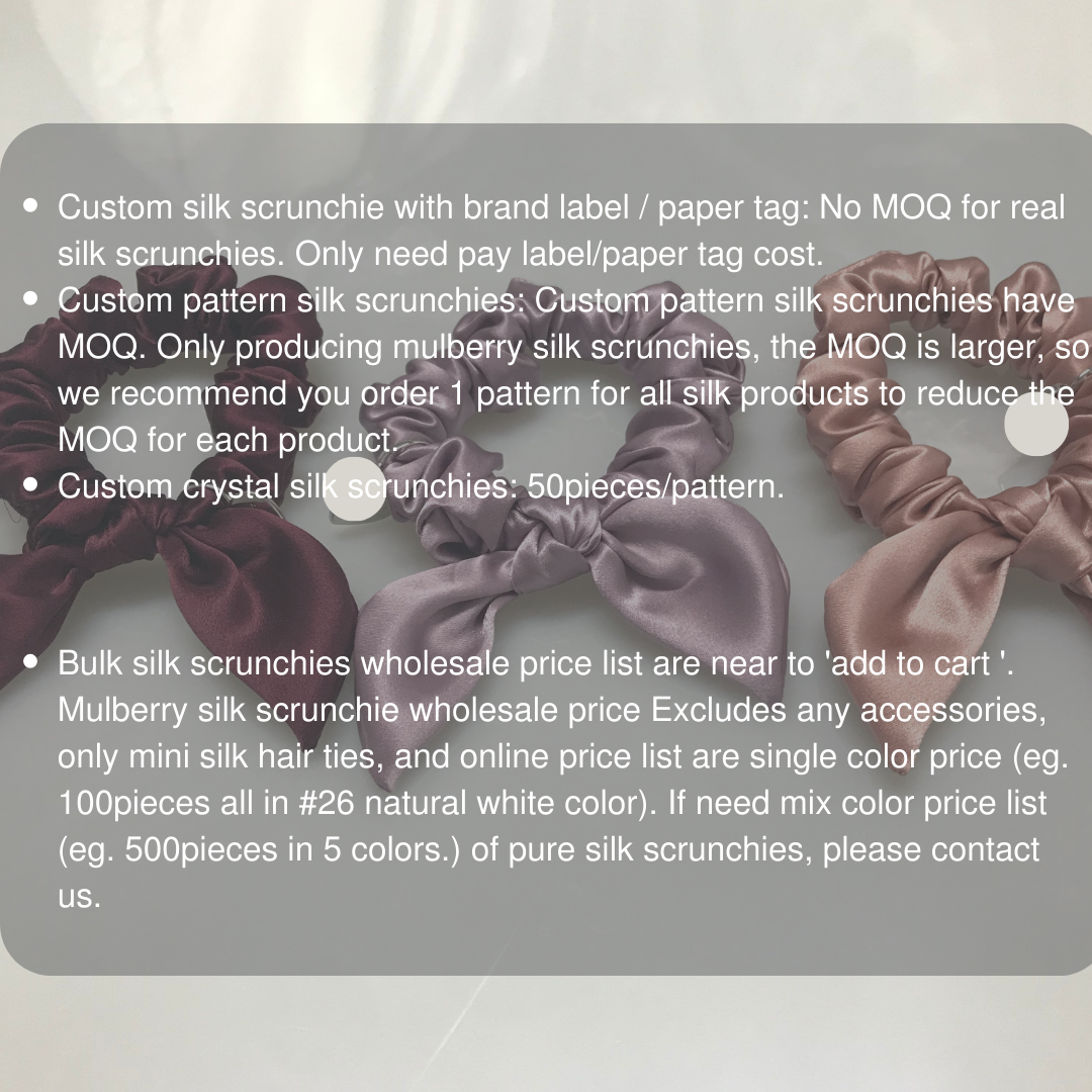 Custom Silk Scrunchie Bow丨Custom Brand