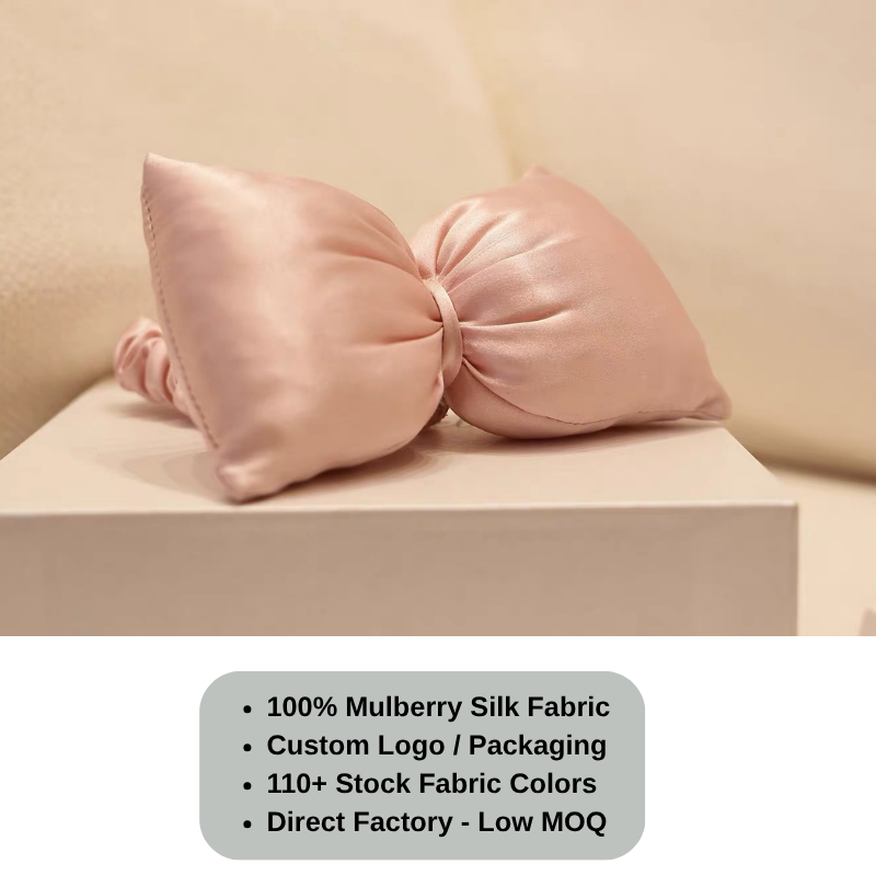 Custom Mini Silk Scrunchie with Bow