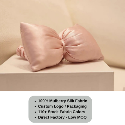 Custom Mini Silk Scrunchie with Bow