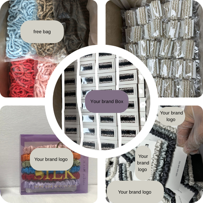 Silk scrunchie packaging and presentation