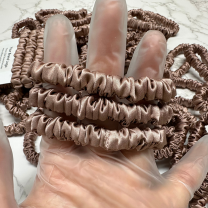 Ebony Silk Scrunchie Skinny Wholesale丨In Stock