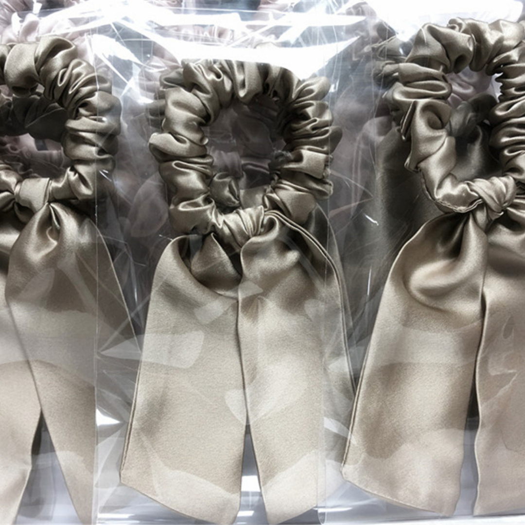 Custom Silk Ribbon Scrunchie (Big Bow)丨Custom Brand