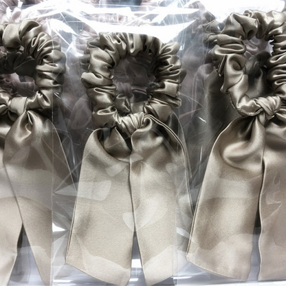 Custom Silk Ribbon Scrunchie (Big Bow)丨Custom Brand