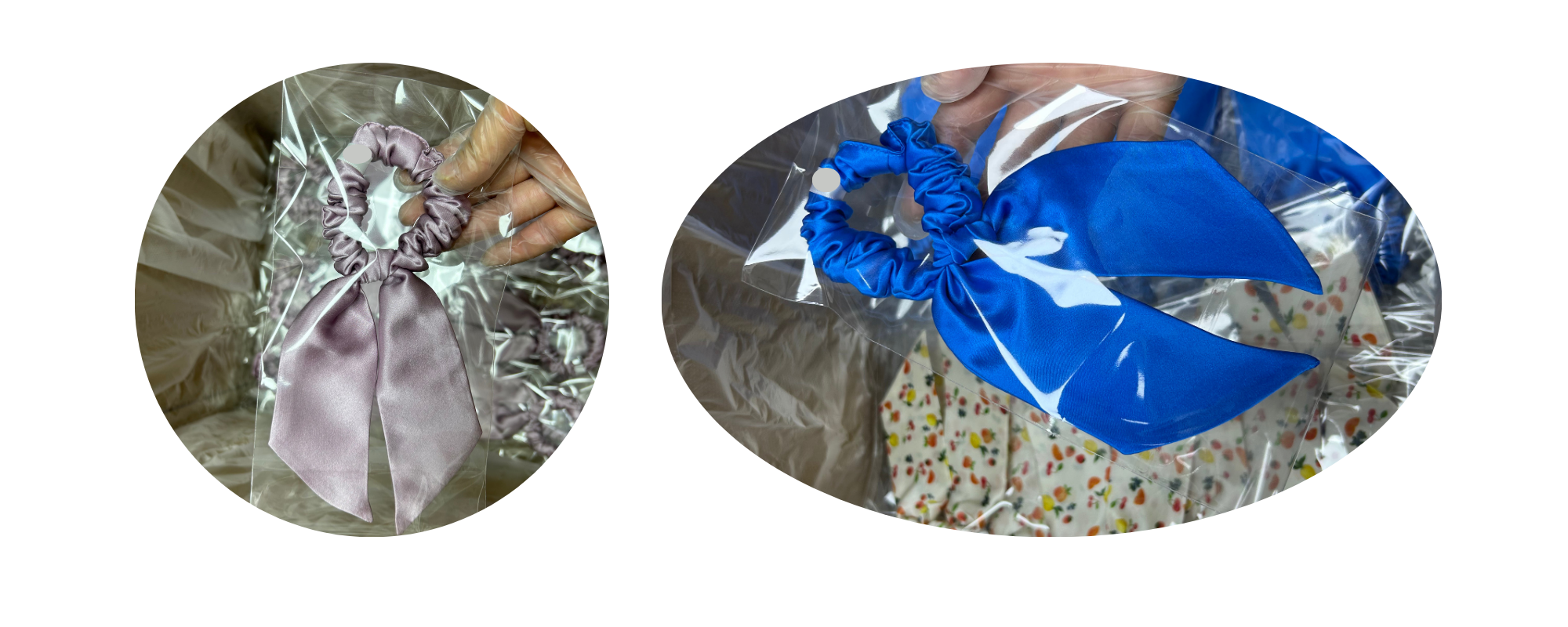 wholesale silk scrunchies big bow 