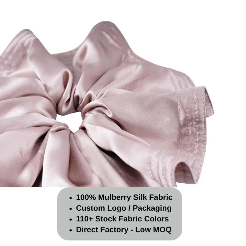 Custom Silk Scrunchie Jumbo丨Custom Brand & Bulk Wholesale
