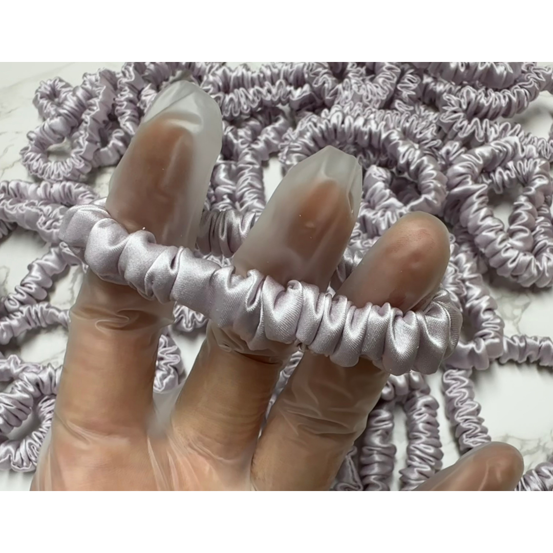 Ash Lilac Silk Scrunchie Skinny Wholesale丨Custom Brand
