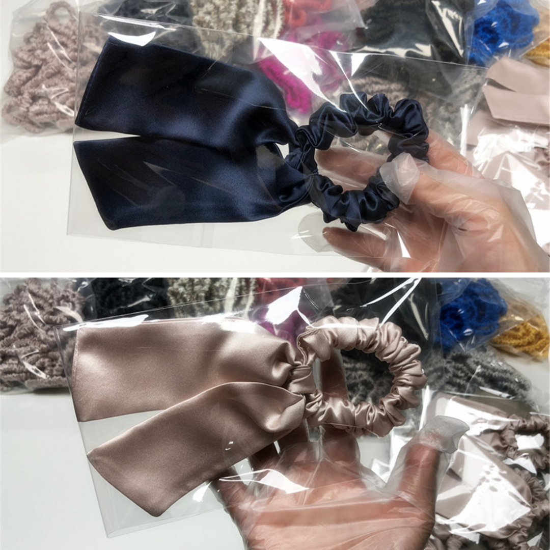 Custom Silk Ribbon Scrunchie (Big Bow)丨Custom Brand