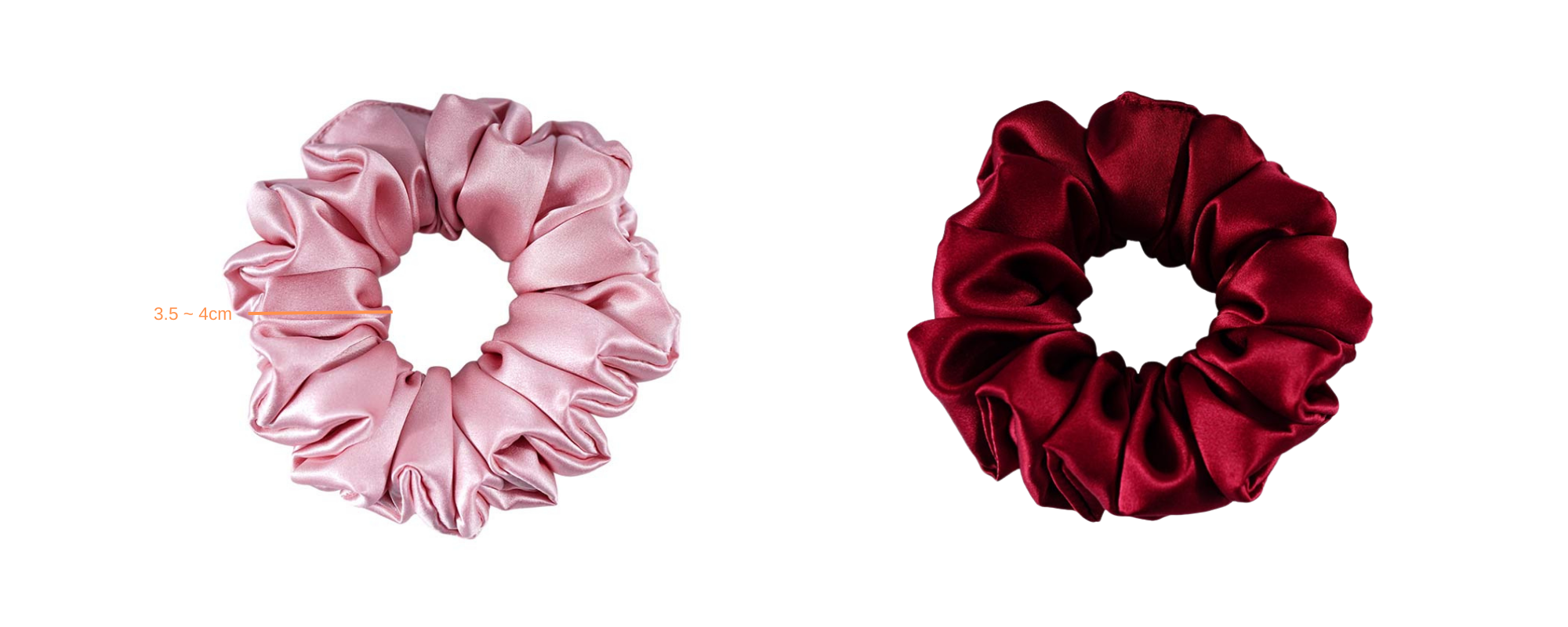custom wholesale silk scrunchie large,  1 piece wholesale, custom brand low MOQ