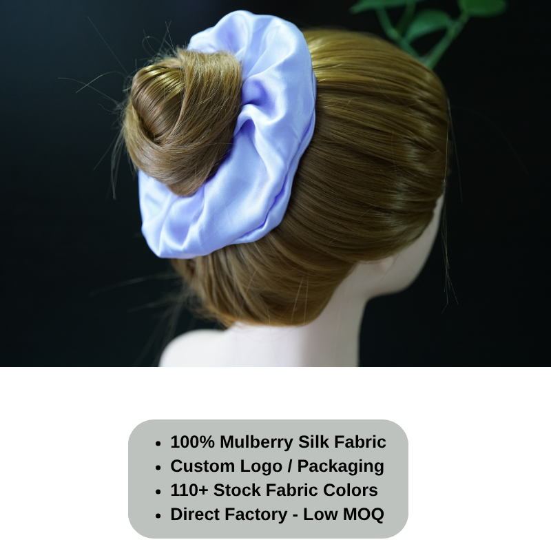 Custom Silk Scrunchie Oversize丨Custom Brand & Bulk Wholesale