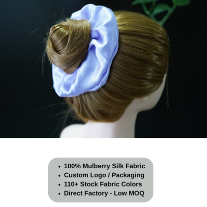 Custom Silk Scrunchie Oversize丨Custom Brand & Bulk Wholesale