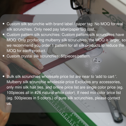 Custom Silk Scrunchie Medium丨Custom Brand