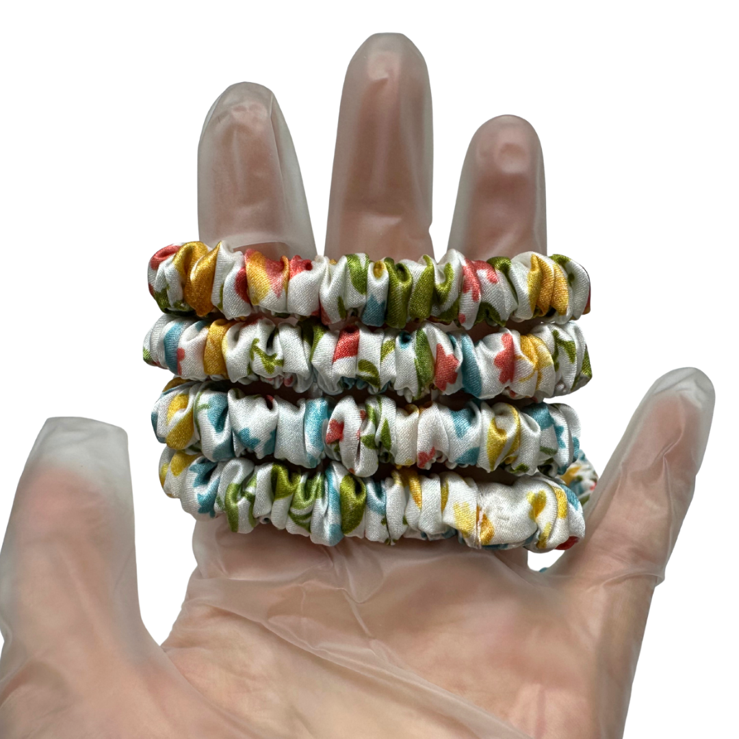 Summer Garden Silk Scrunchie Skinny Wholesale