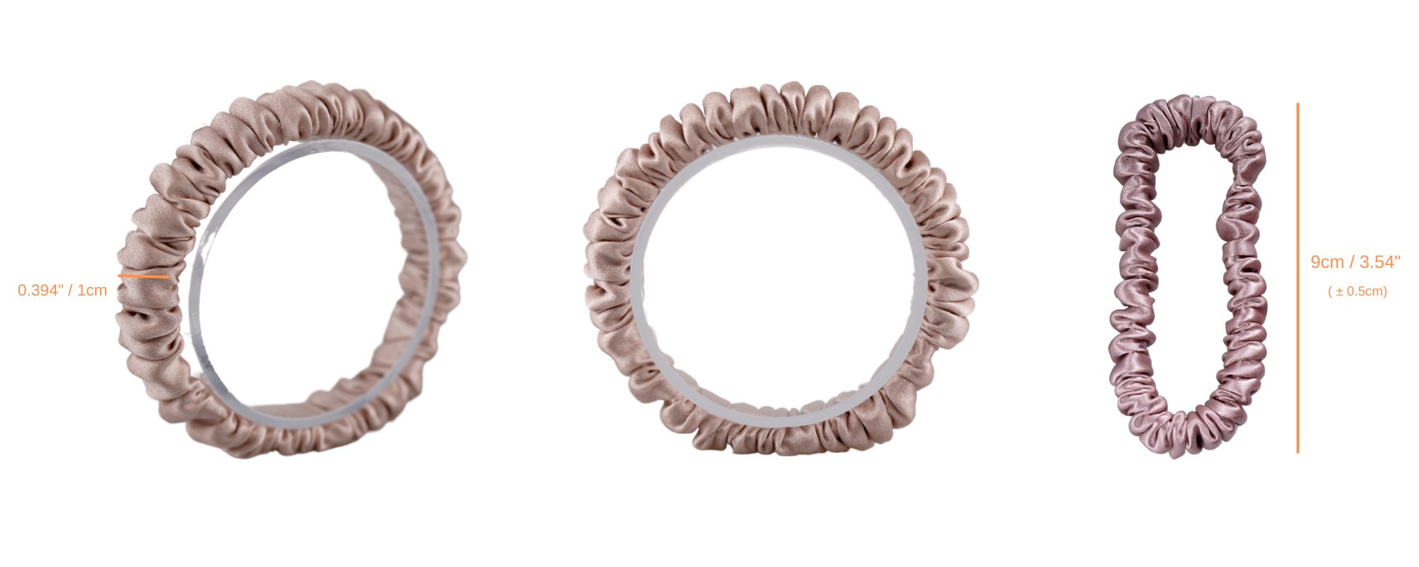 silk skinny scrunchies custom wholesale, custom brand low MOQ, 1 piece wholesale
