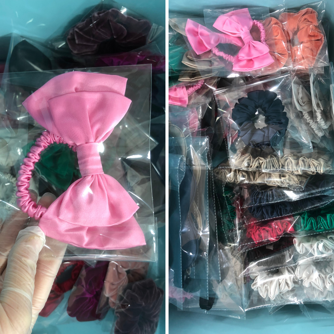 Custom Silk Scrunchie with Bowknot丨Custom Brand