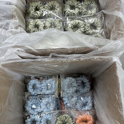 Custom Silk Scrunchie Large Fluffy丨Custom Brand