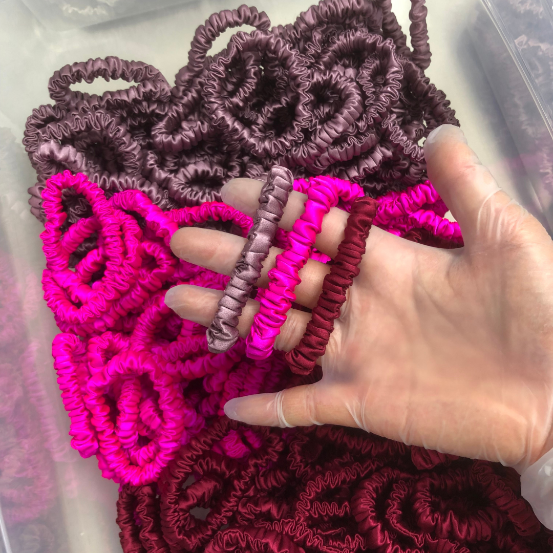 Mini Silk Scrunchies Wholesale - Mix Colors & Fixed Fee