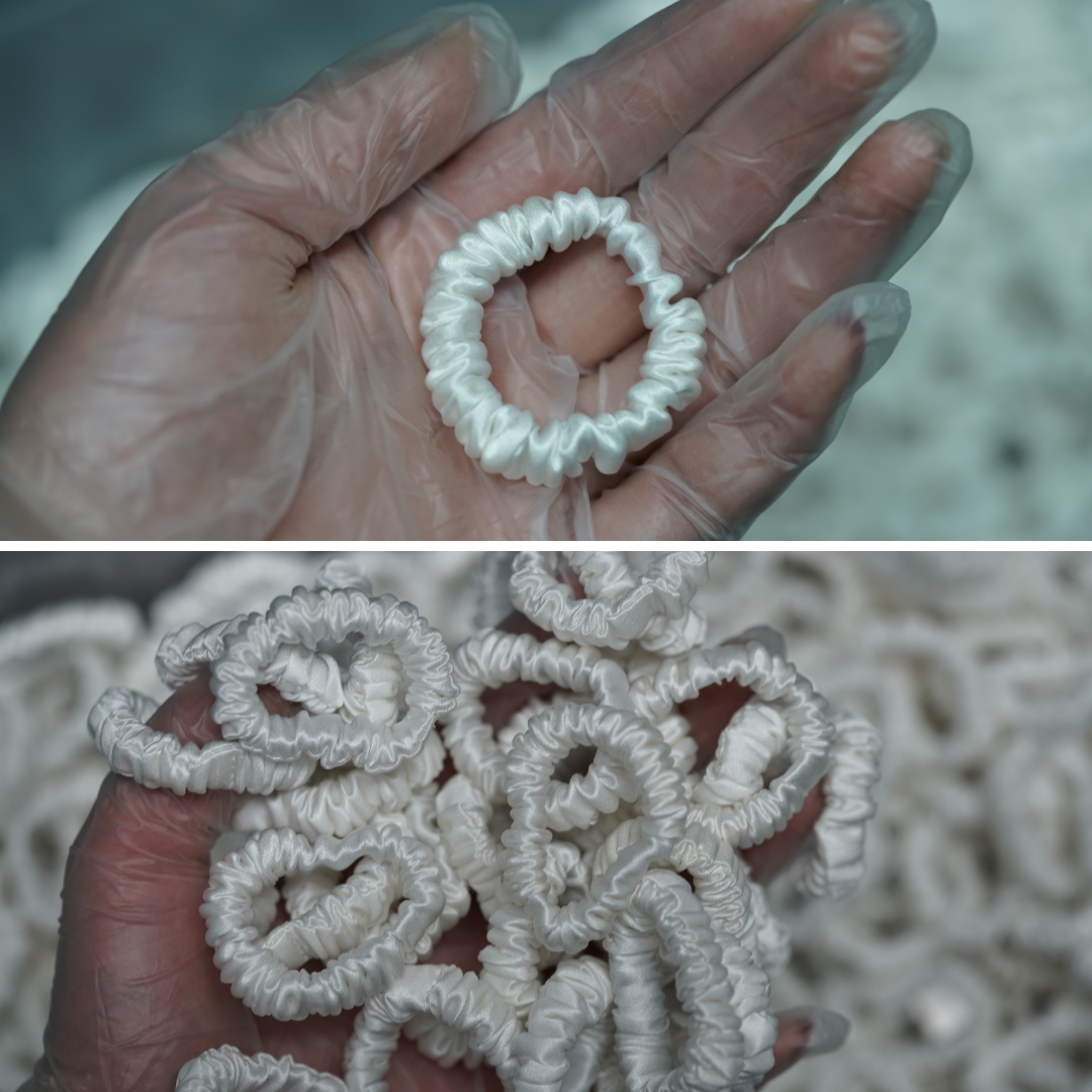 Custom Silk Scrunchie Tiny丨Custom Brand