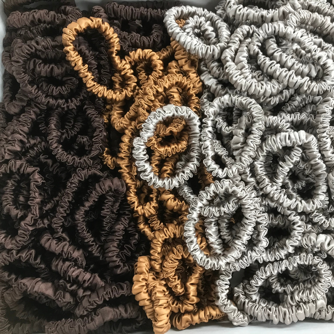Mini Silk Scrunchies Wholesale - Mix Colors & Fixed Fee