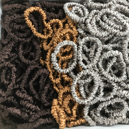 Mini Silk Scrunchies Wholesale - Mix Colors & Fixed Fee