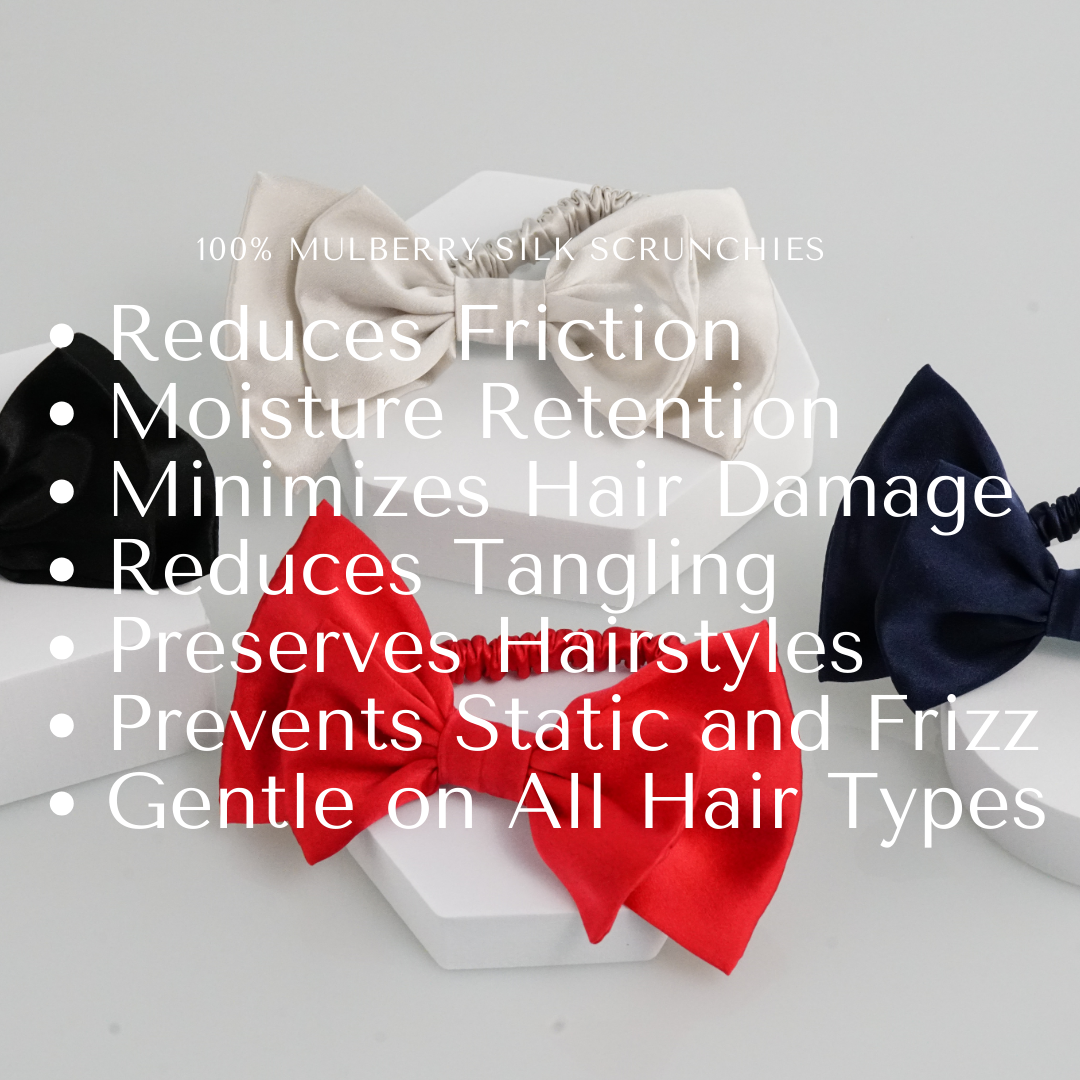 Custom Silk Scrunchie with Bowknot丨Custom Brand