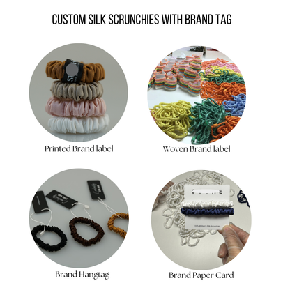Custom Silk Scrunchie Tiny丨Custom Brand