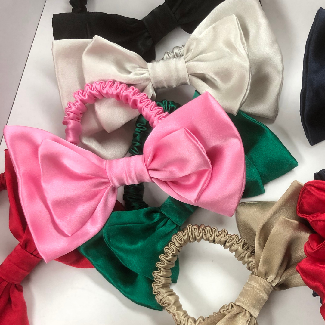 Custom Silk Scrunchie with Bowknot丨Custom Brand