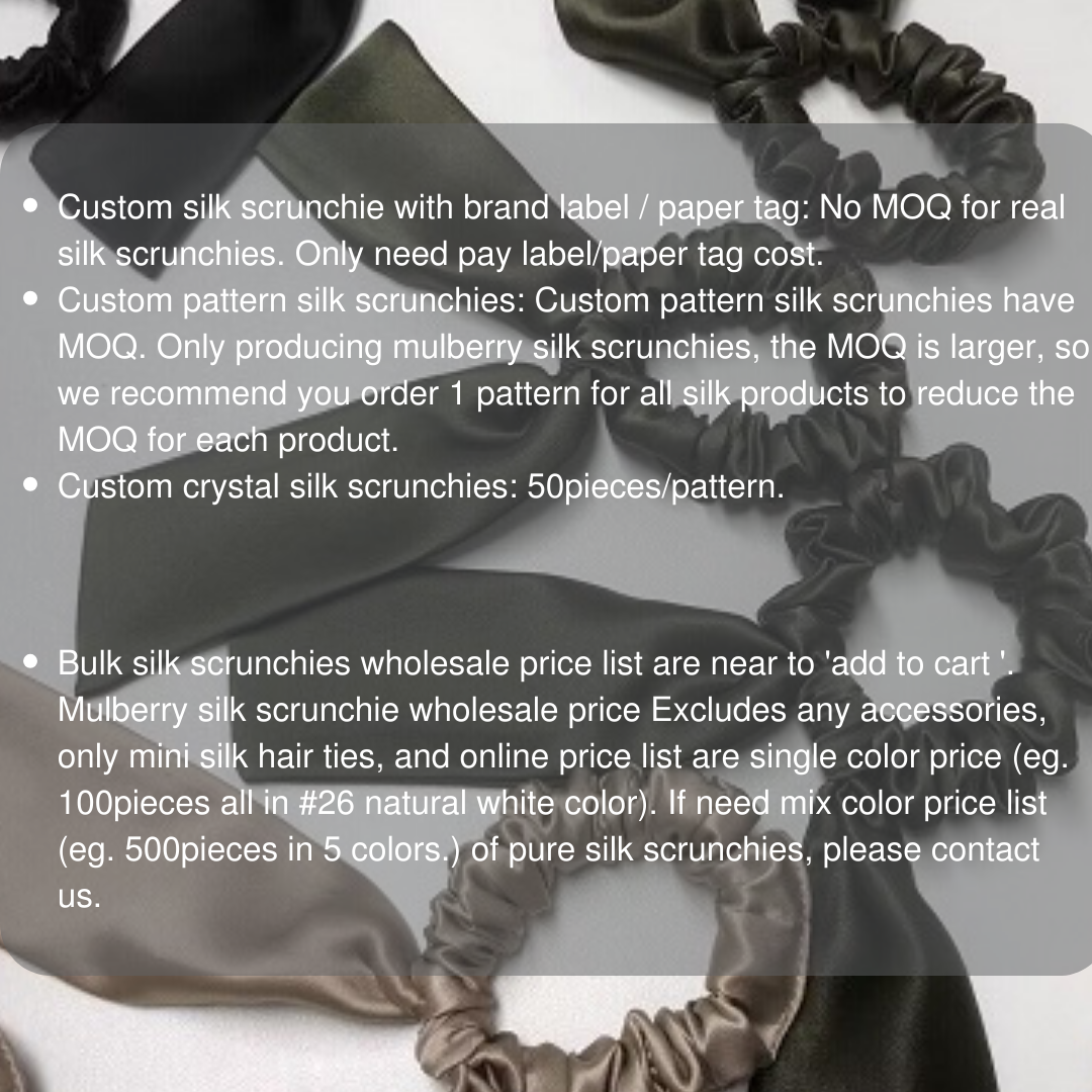 Custom Silk Ribbon Scrunchie (Big Bow)丨Custom Brand