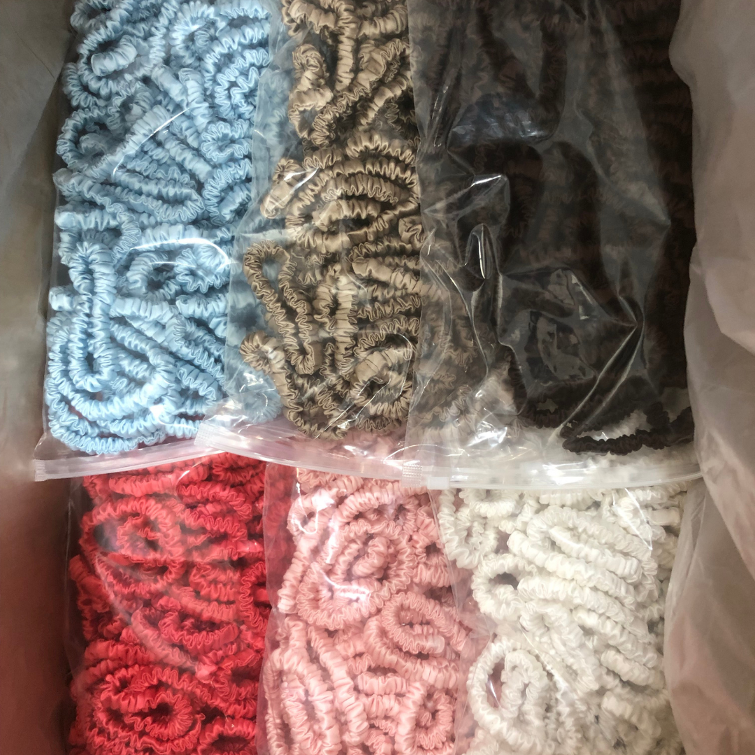 Mini Silk Scrunchies Wholesale - Mix Colors & Fixed Fee