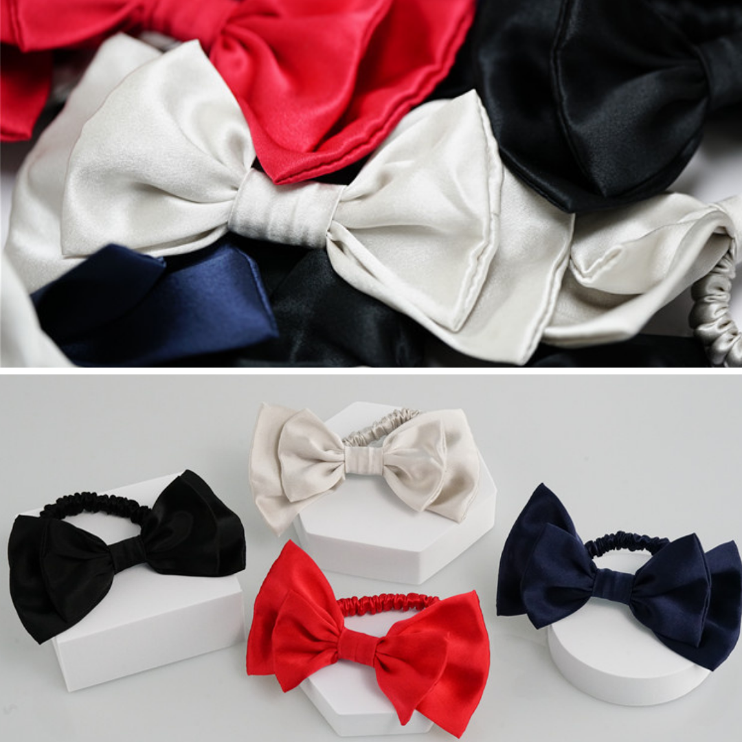 Custom Silk Scrunchie with Bowknot丨Custom Brand