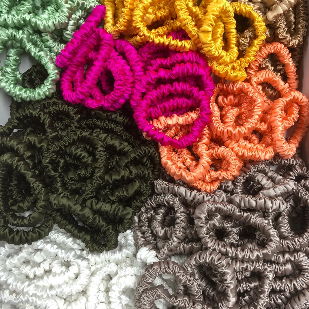 Mini Silk Scrunchies Wholesale - Mix Colors & Fixed Fee