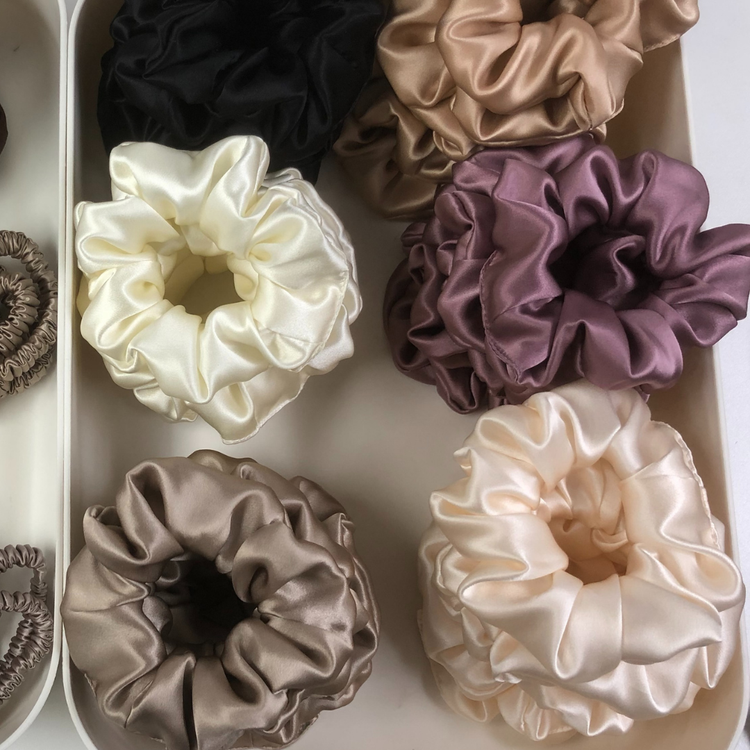 Large Silk Scrunchie Wholesale - Mix Colors & Fixed Fee