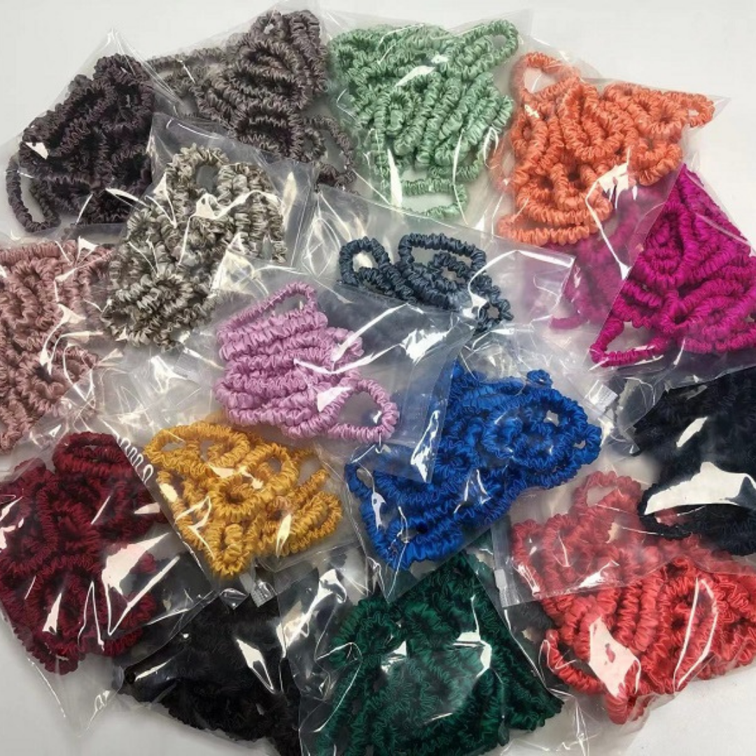 Mini Silk Scrunchies Wholesale - Mix Colors & Fixed Fee