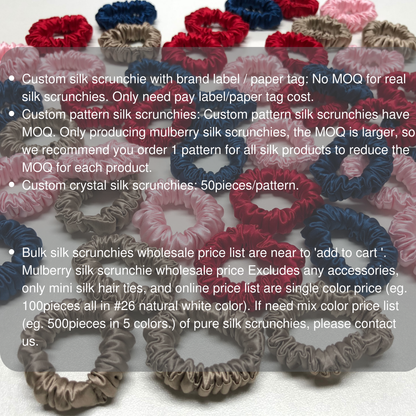 Custom Silk Scrunchie Tiny丨Custom Brand