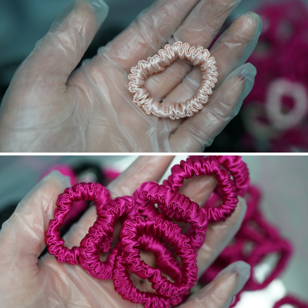 Custom Silk Scrunchie Tiny丨Custom Brand