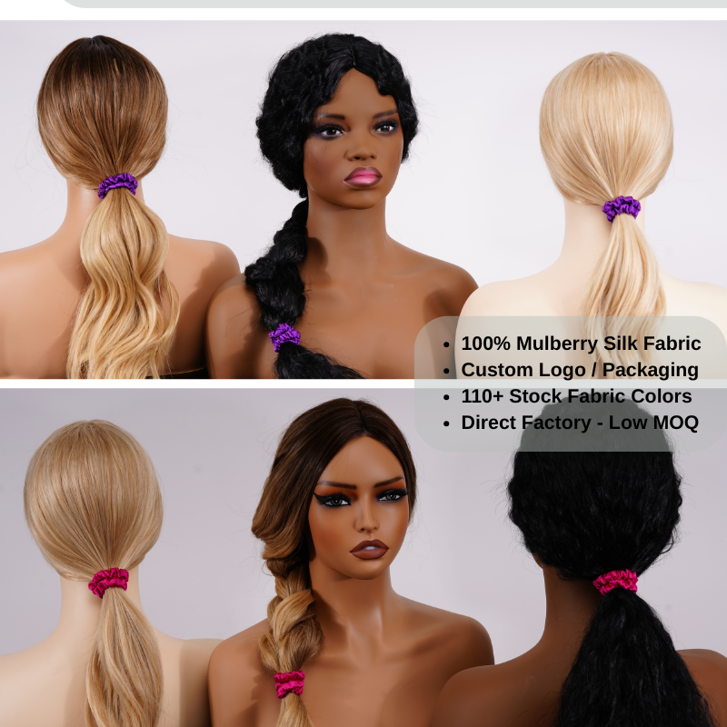 Skinny silk scrunchie for everyday styling